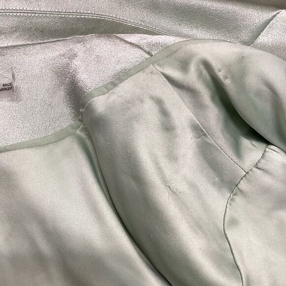 Alice + Olivia Denny Satin Crepe Blazer Jacket Green NWT Size 8 - Picture 16 of 16